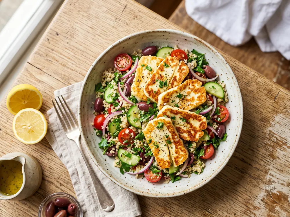 Halloumi quinoa salad