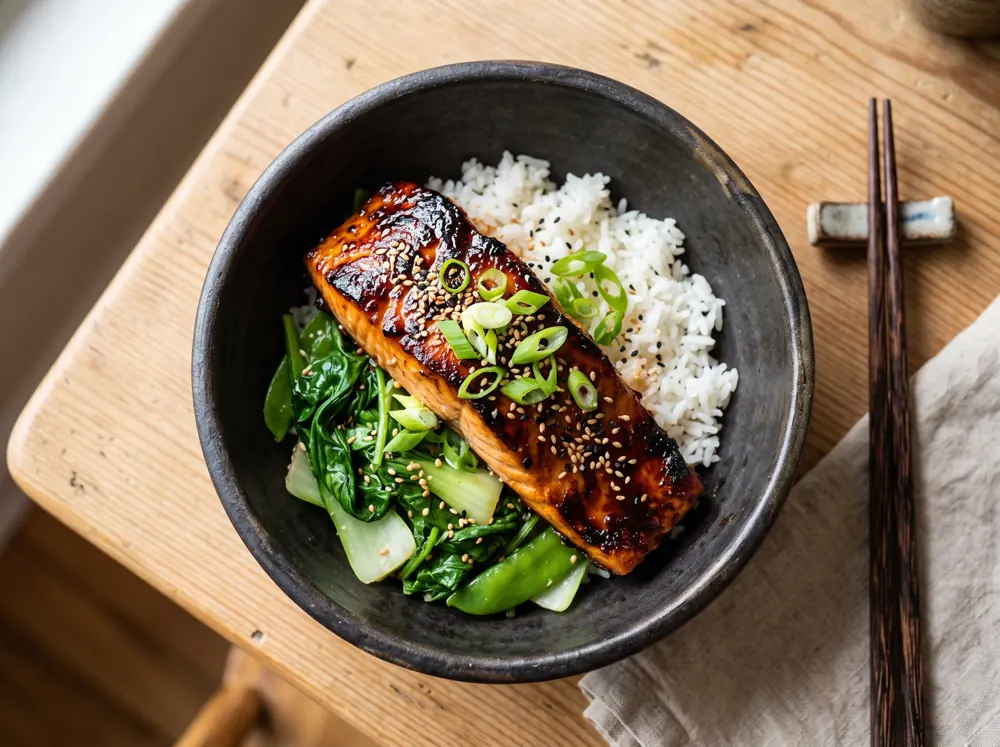 Miso-glazed salmon